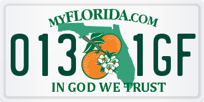 FL license plate 0131GF