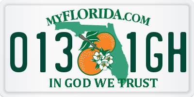 FL license plate 0131GH