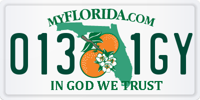 FL license plate 0131GY