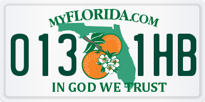 FL license plate 0131HB