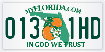 FL license plate 0131HD