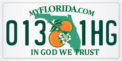 FL license plate 0131HG
