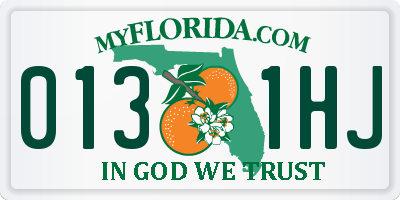 FL license plate 0131HJ