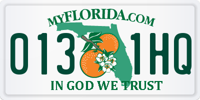FL license plate 0131HQ