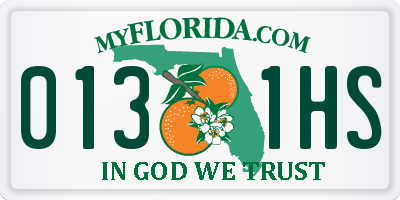 FL license plate 0131HS