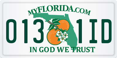 FL license plate 0131ID