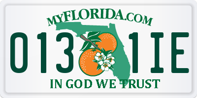 FL license plate 0131IE