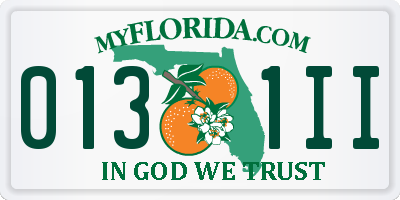 FL license plate 0131II