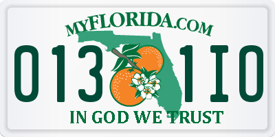 FL license plate 0131IO
