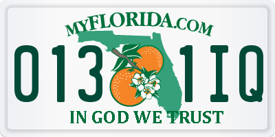 FL license plate 0131IQ