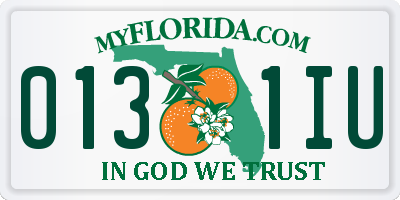 FL license plate 0131IU