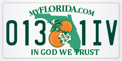 FL license plate 0131IV