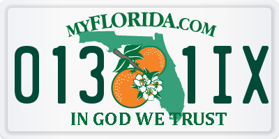 FL license plate 0131IX