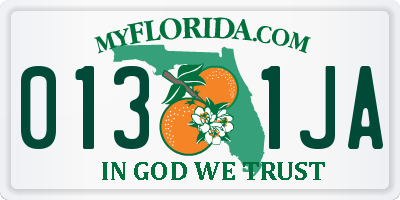 FL license plate 0131JA