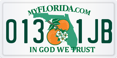 FL license plate 0131JB