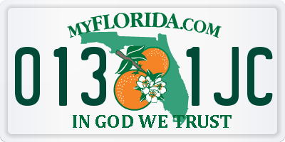 FL license plate 0131JC