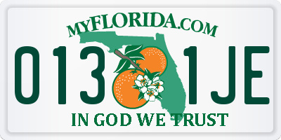 FL license plate 0131JE