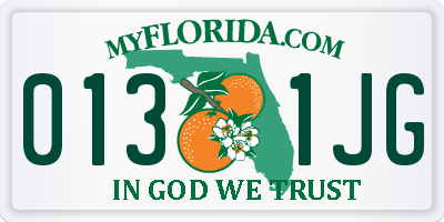 FL license plate 0131JG