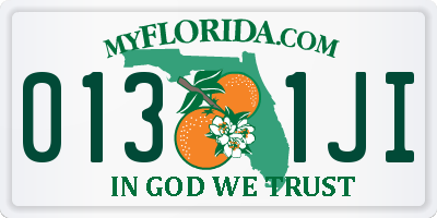 FL license plate 0131JI