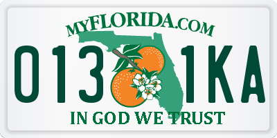 FL license plate 0131KA