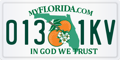 FL license plate 0131KV
