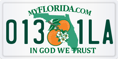 FL license plate 0131LA