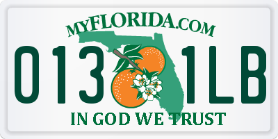 FL license plate 0131LB