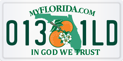 FL license plate 0131LD