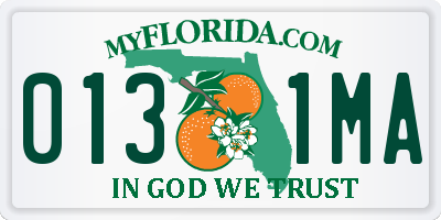 FL license plate 0131MA