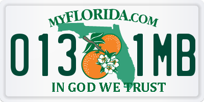 FL license plate 0131MB