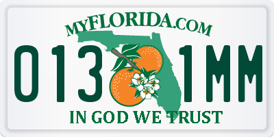 FL license plate 0131MM