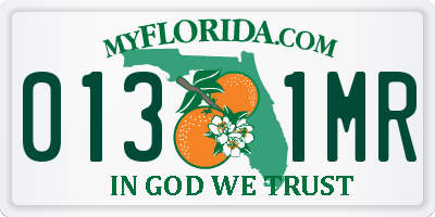 FL license plate 0131MR