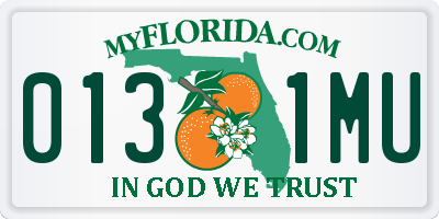 FL license plate 0131MU