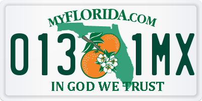 FL license plate 0131MX
