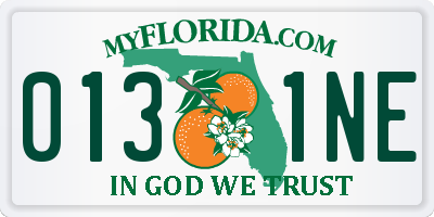 FL license plate 0131NE