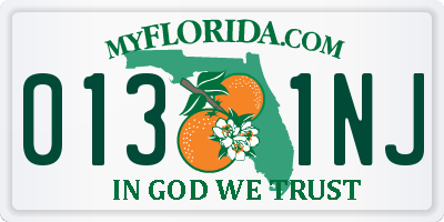 FL license plate 0131NJ