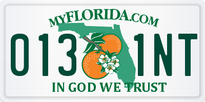 FL license plate 0131NT