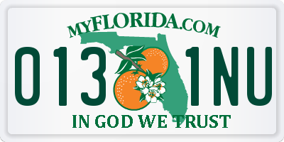 FL license plate 0131NU