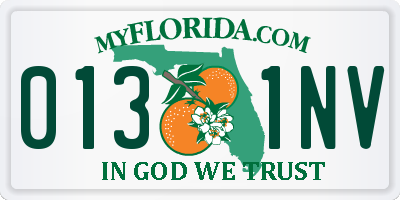 FL license plate 0131NV