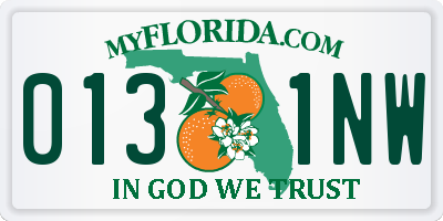 FL license plate 0131NW