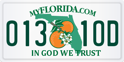 FL license plate 0131OD