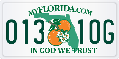 FL license plate 0131OG