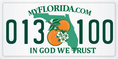 FL license plate 0131OO