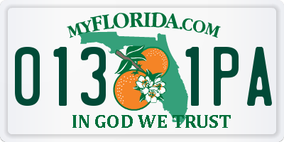 FL license plate 0131PA
