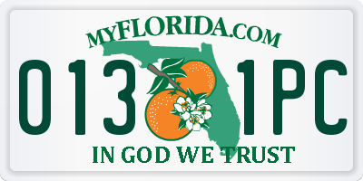 FL license plate 0131PC