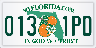 FL license plate 0131PD