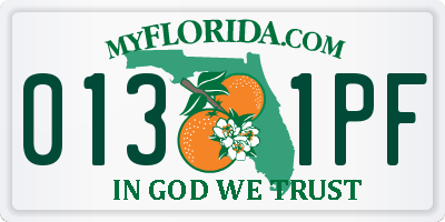 FL license plate 0131PF