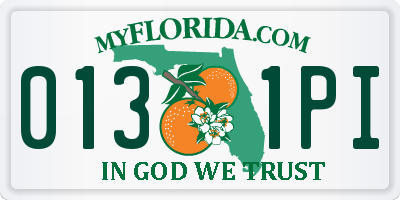 FL license plate 0131PI