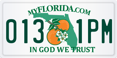 FL license plate 0131PM