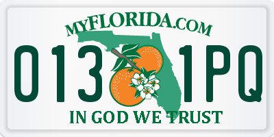 FL license plate 0131PQ